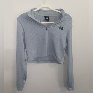 The North Face grey long sleeve collared top NWOT